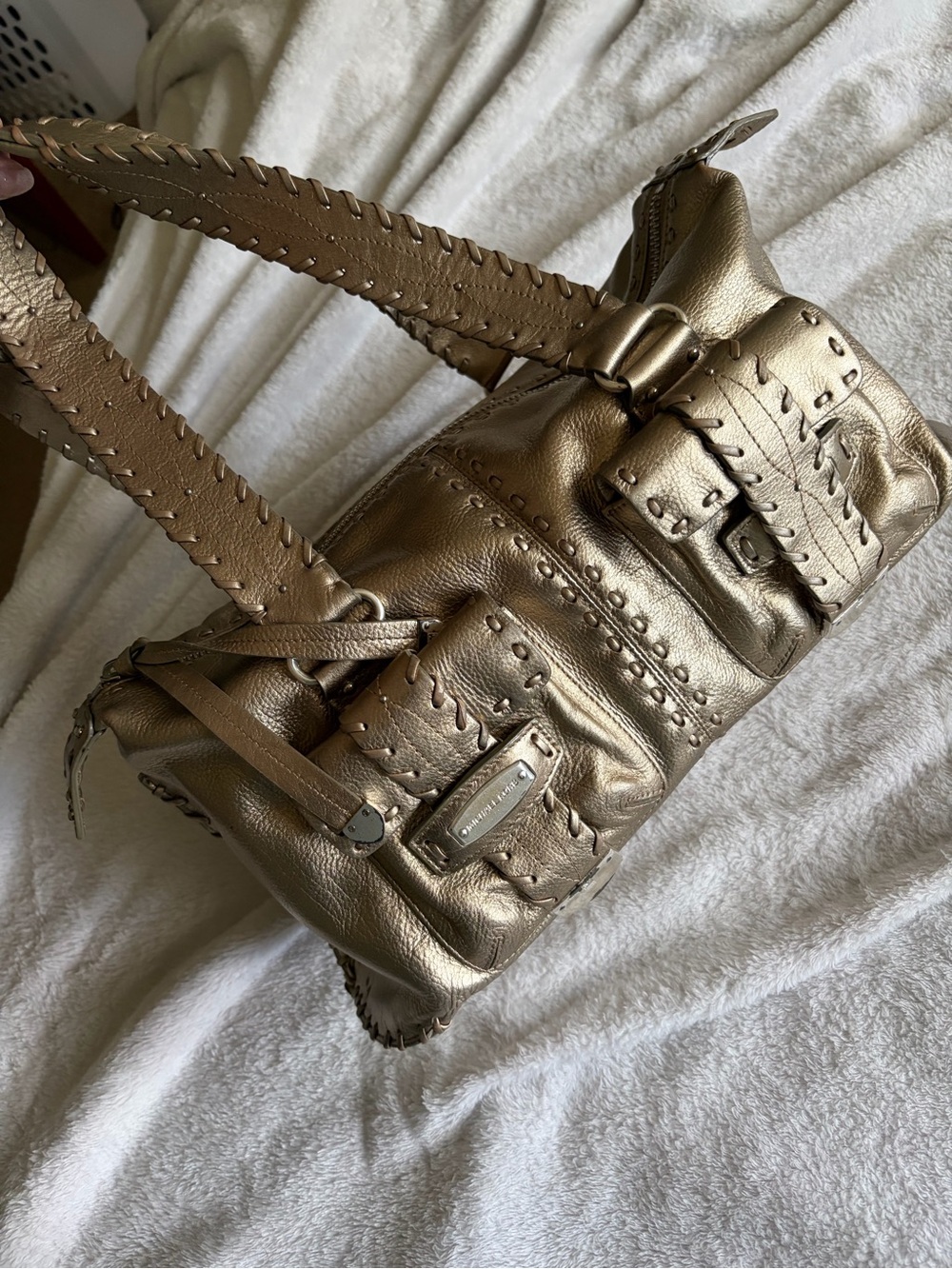 Metallic Michael Kors Gold Women’s Shoulder Bag